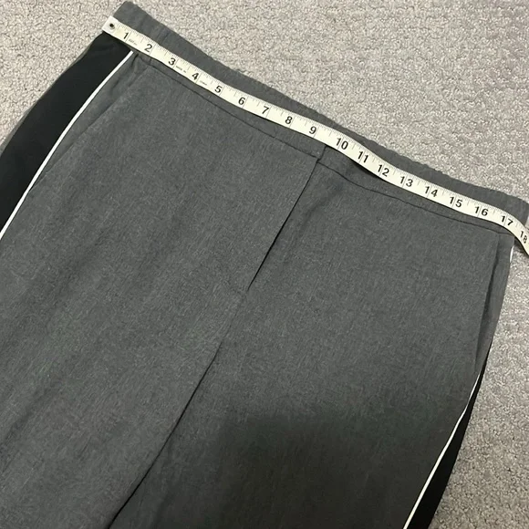 Ann Taylor Side Stripe Track Pants Gray Black Large - Picture 8 of 14